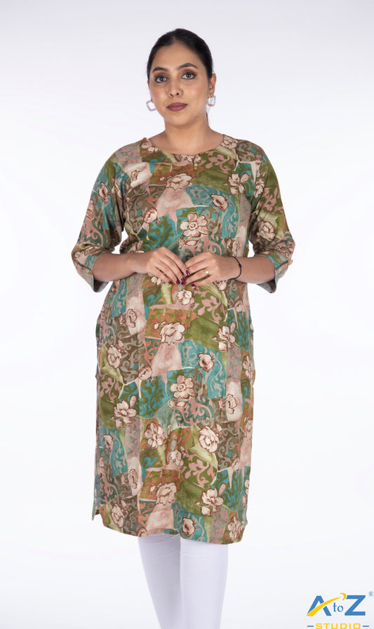 Refreshing Tradition: Multi Green Kurta Collection by A to Z Studio
