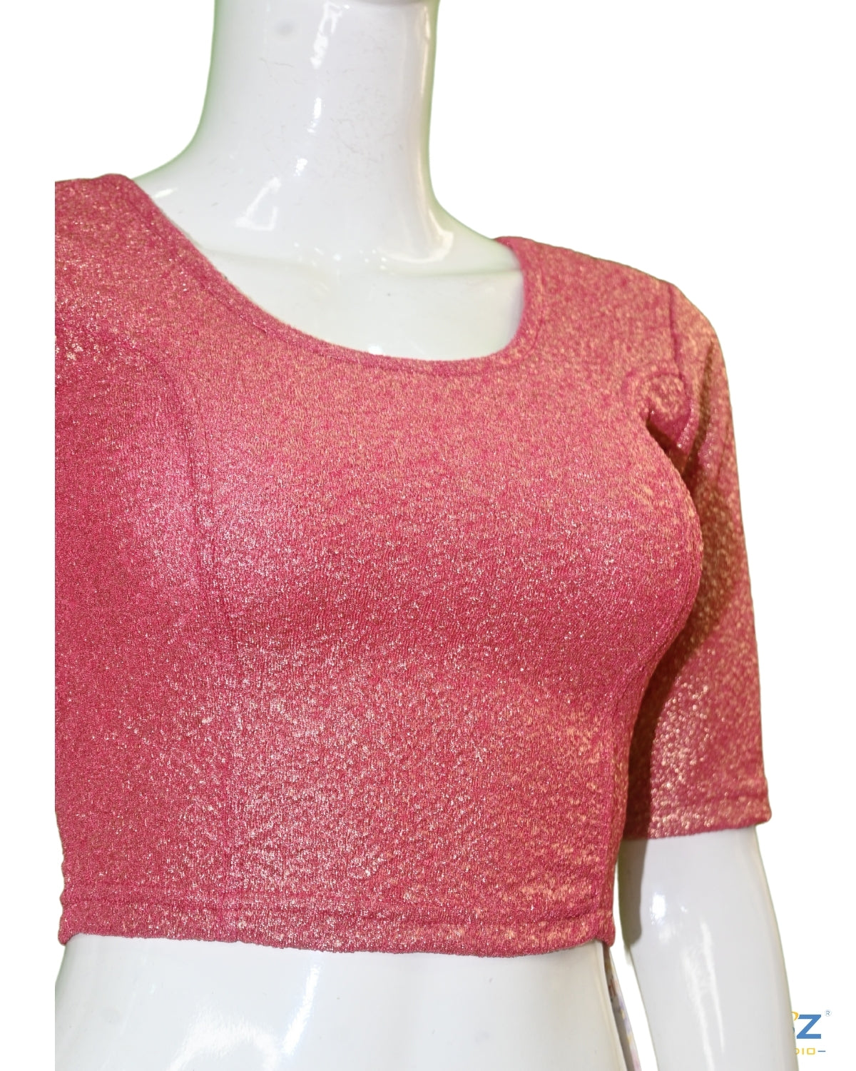 Rani Tissue Lycra Blouse with Golden Crumble