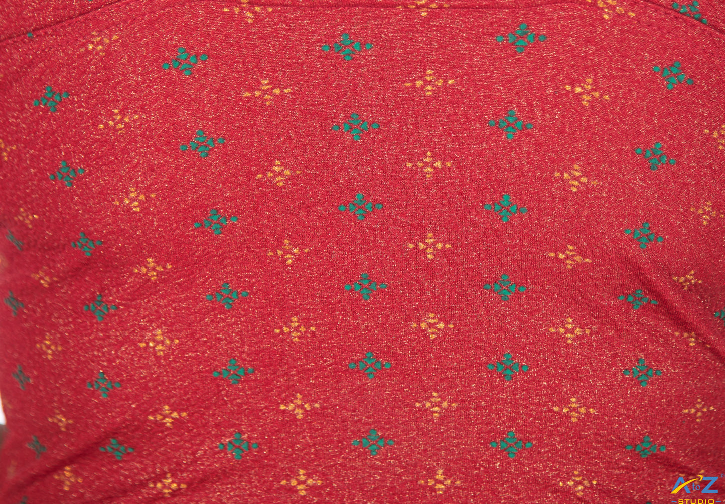 Maroon Crush Blouse with Foil Print
