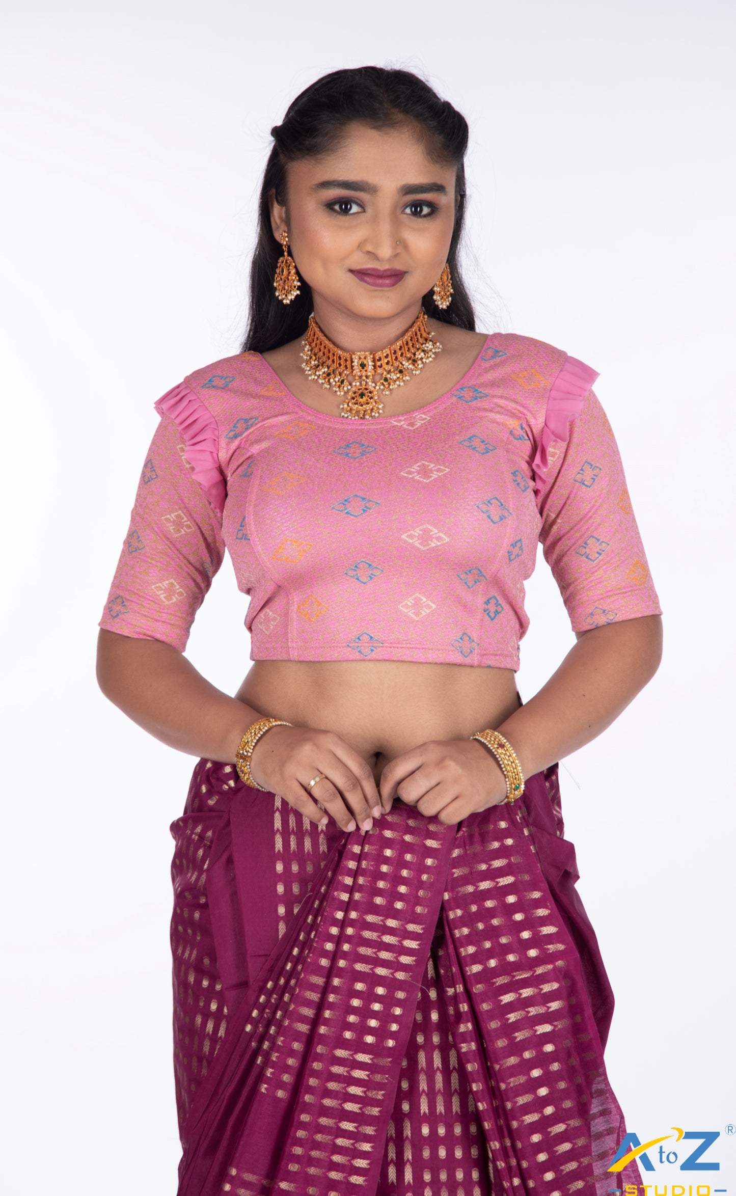 Pink Crush Blouse with Kite Print