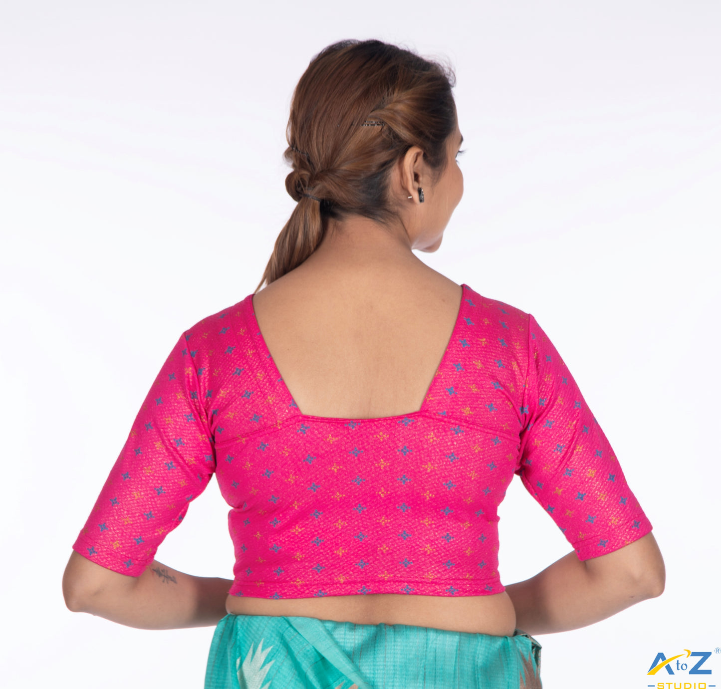 Rani Crush Blouse with Foil Print
