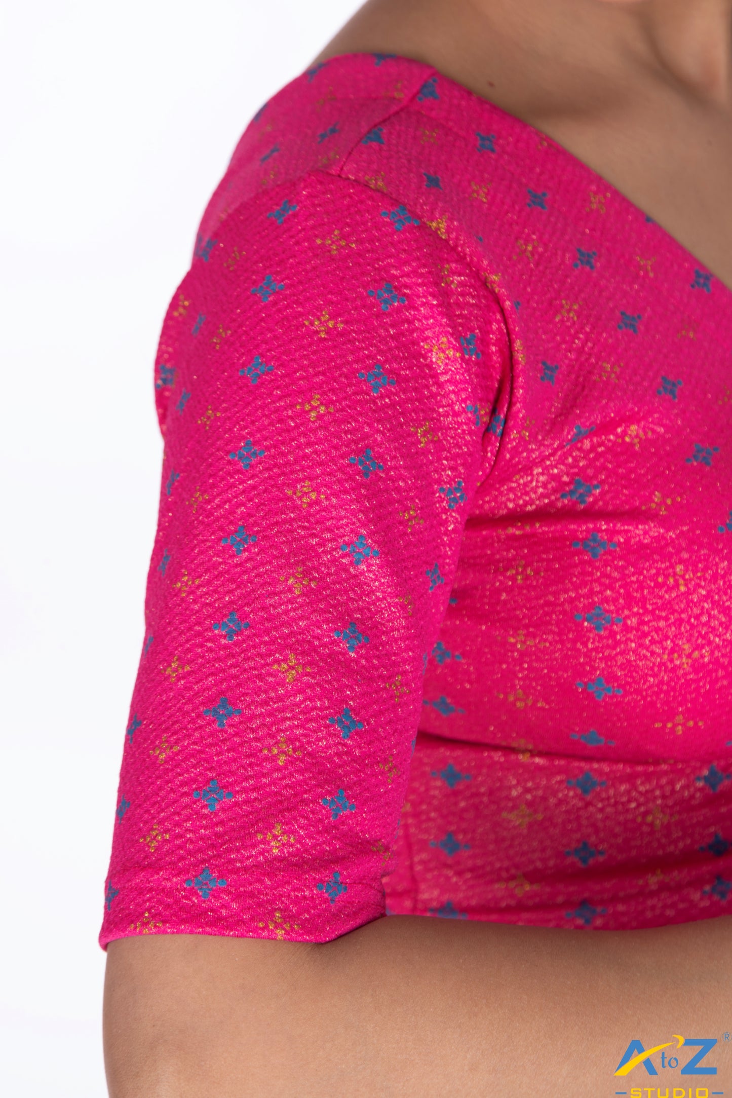 Rani Crush Blouse with Foil Print