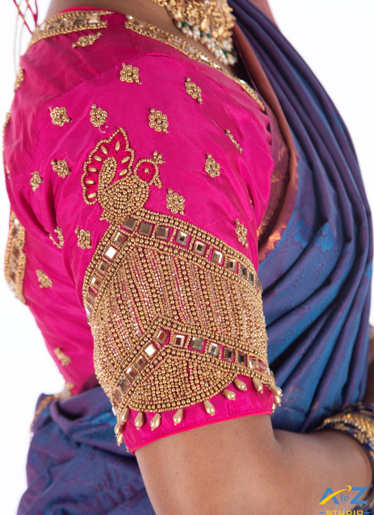Regal Peacock Bridal Blouse by A to Z Studio