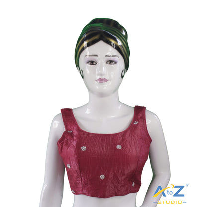 Crimson Red Gleam Silk Blouse