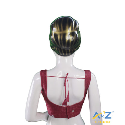 Crimson Red Gleam Silk Blouse