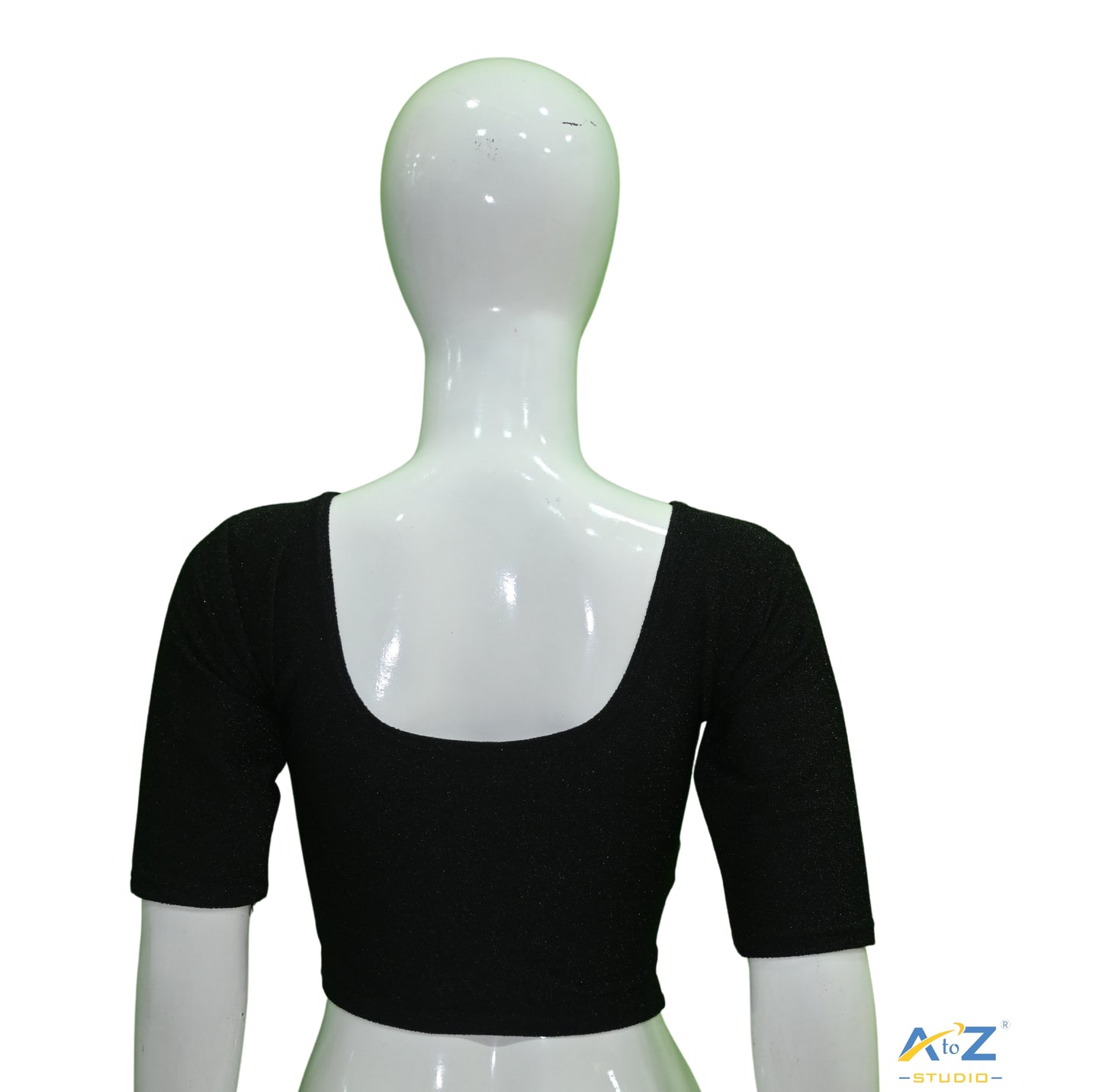 Black Metallic Lycra Shiny Elbow Sleeves