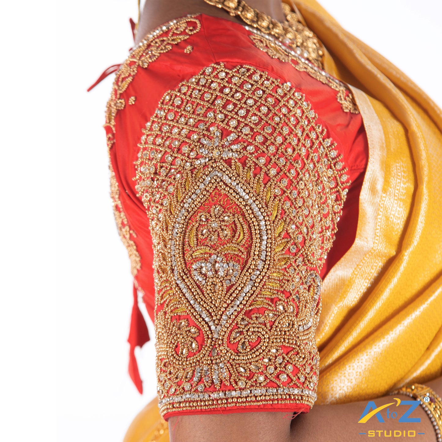 Magenta Pink Silk Cloth Blouse with Chain and kundan design Design