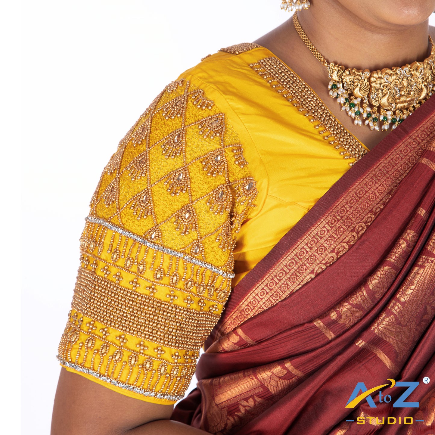 Light yellow Silk Cloth Blouse with Kite Design