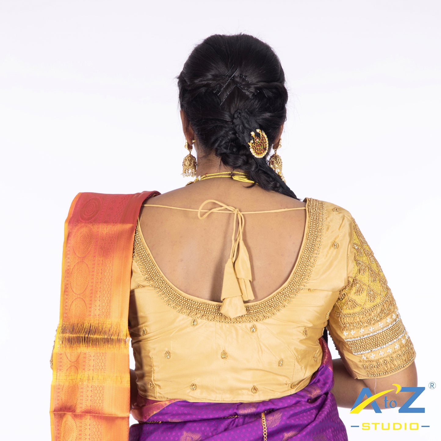 Ivory' Silk Cloth Blouse with Kite Design