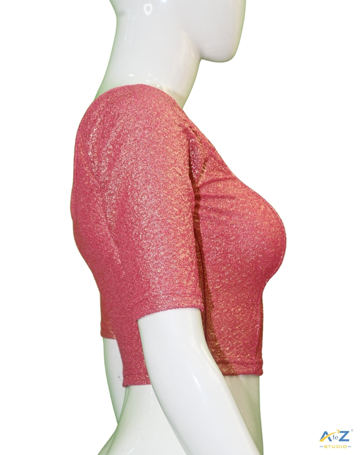 Rani Tissue Lycra Blouse with Golden Crumble