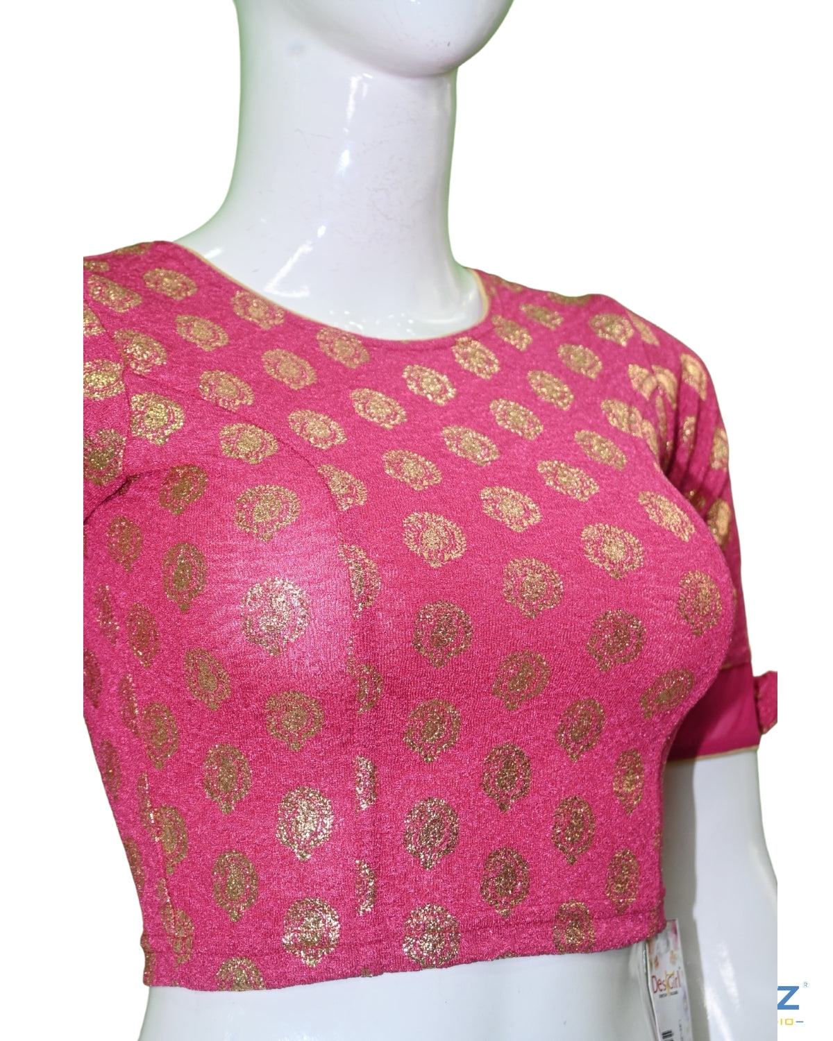 Rani Crush Blouse with Golden Mango Print