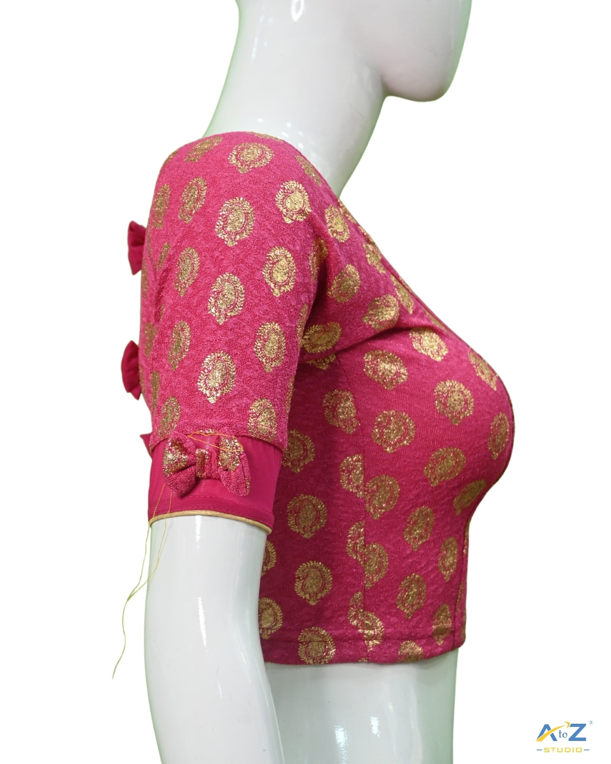 Rani Crush Blouse with Golden Mango Print