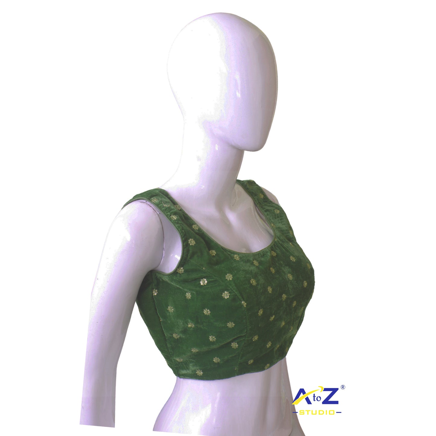Mehandi Green Elegance Raw Silk Blouse