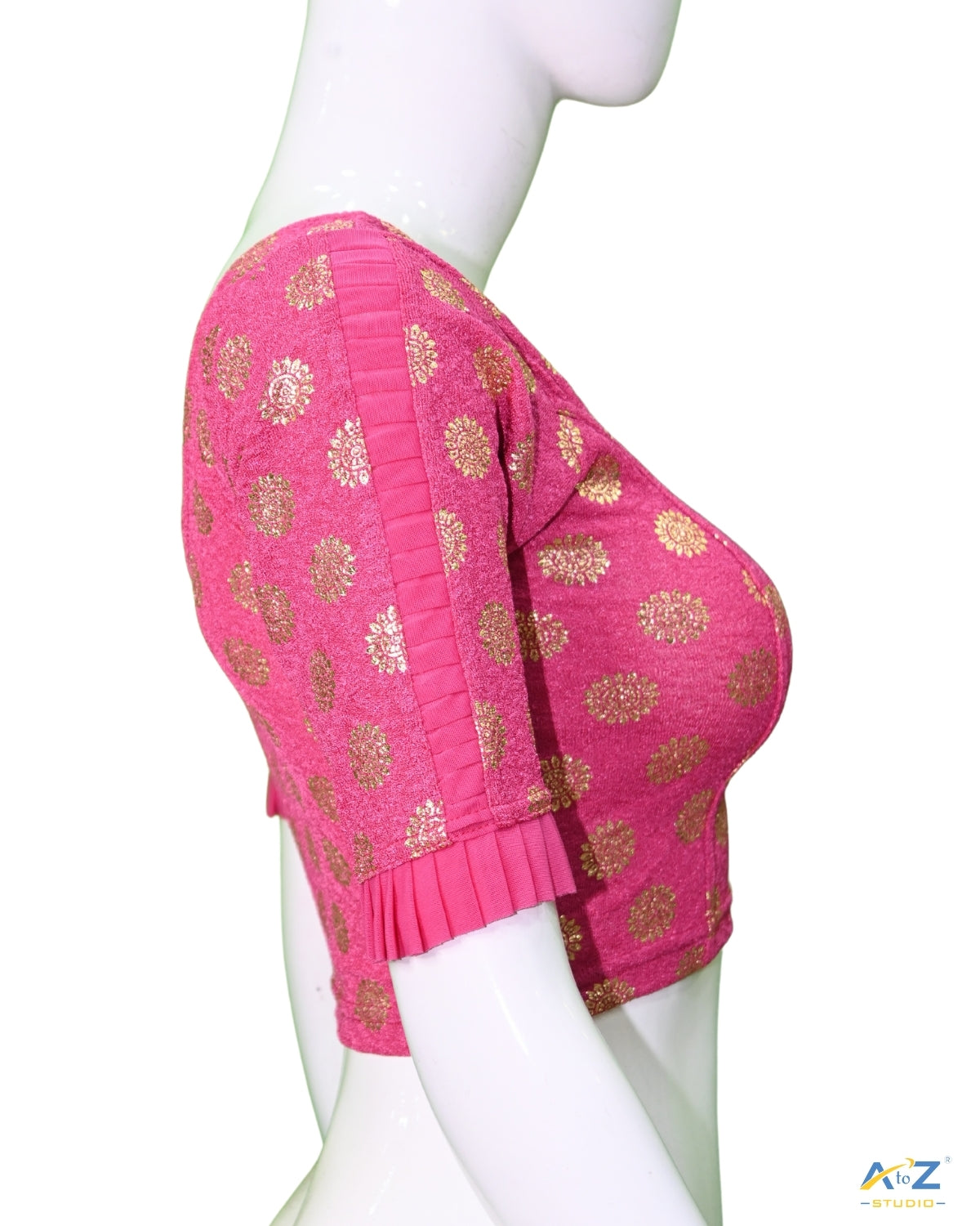Rani Crush Blouse with Golden Sunflower