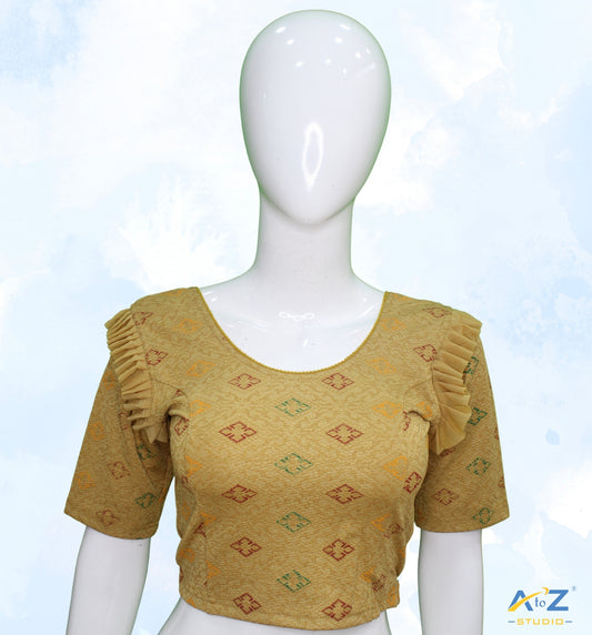 Dark Chiku Crush Blouse with Kite Print