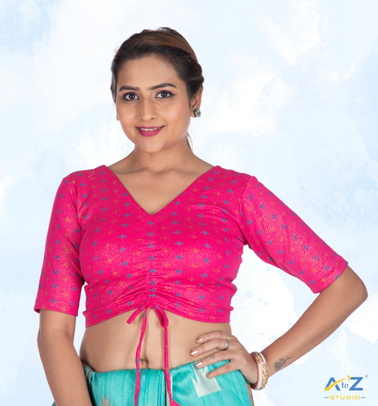 Rani Crush Blouse with Foil Print