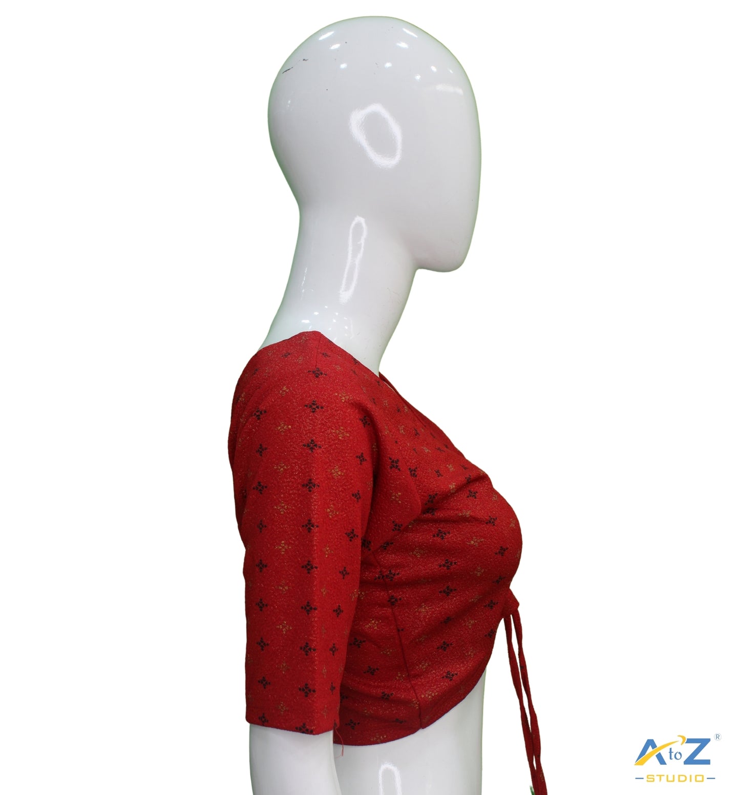 Red Crush Blouse with Foil Print