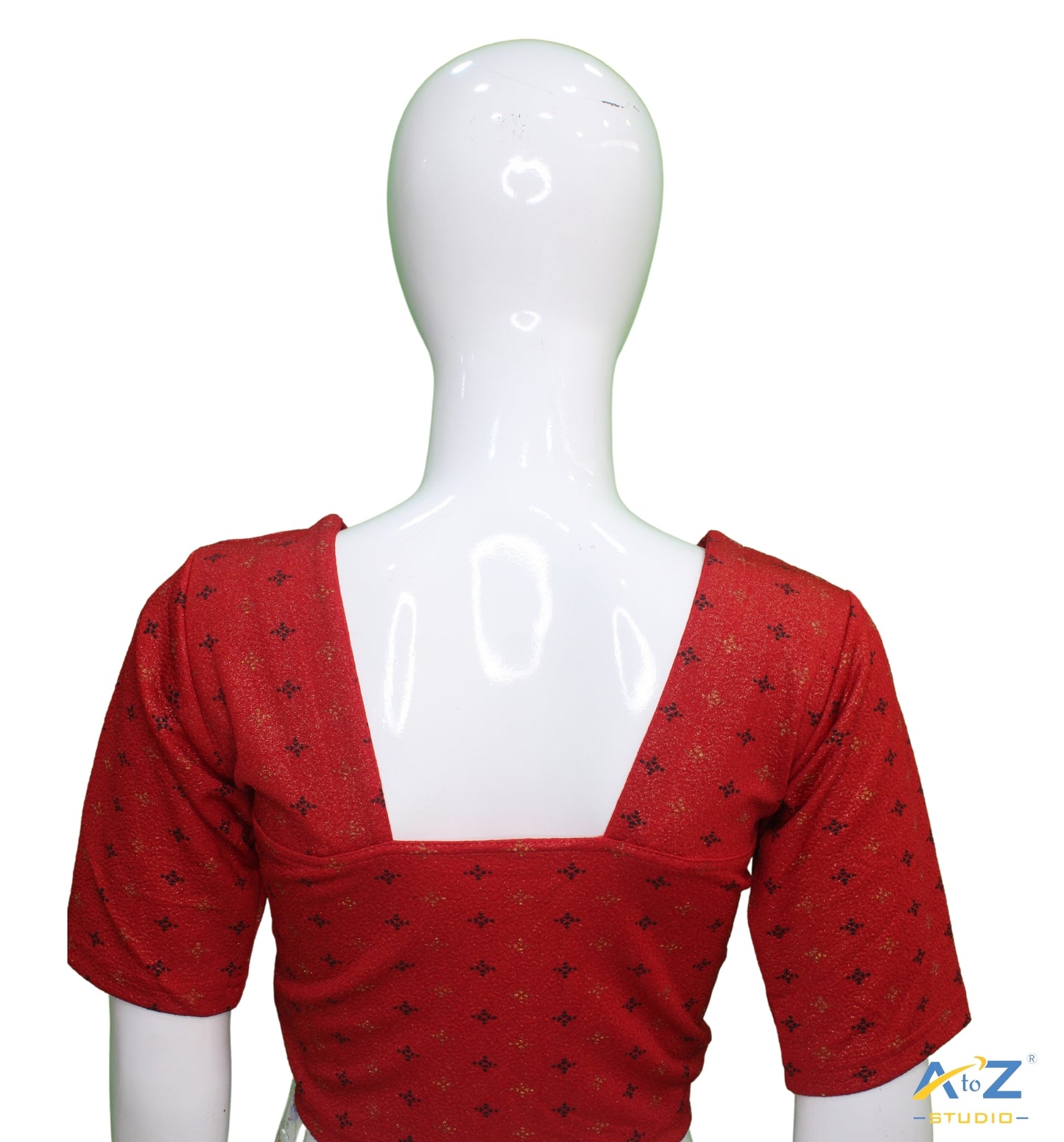 Red Crush Blouse with Foil Print
