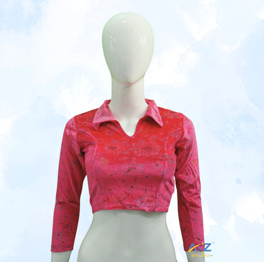 Rani Velvet Blouse with Floral Prints