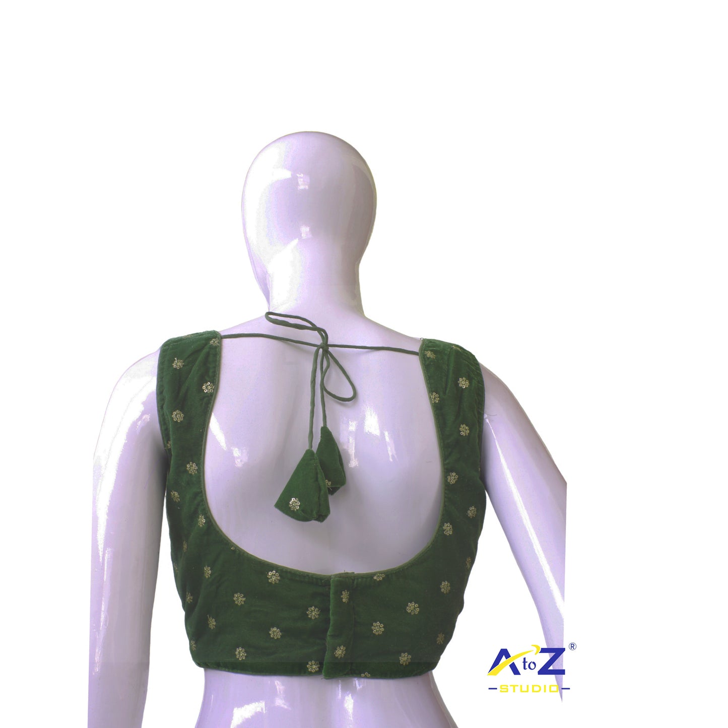 Mehandi Green Elegance Raw Silk Blouse
