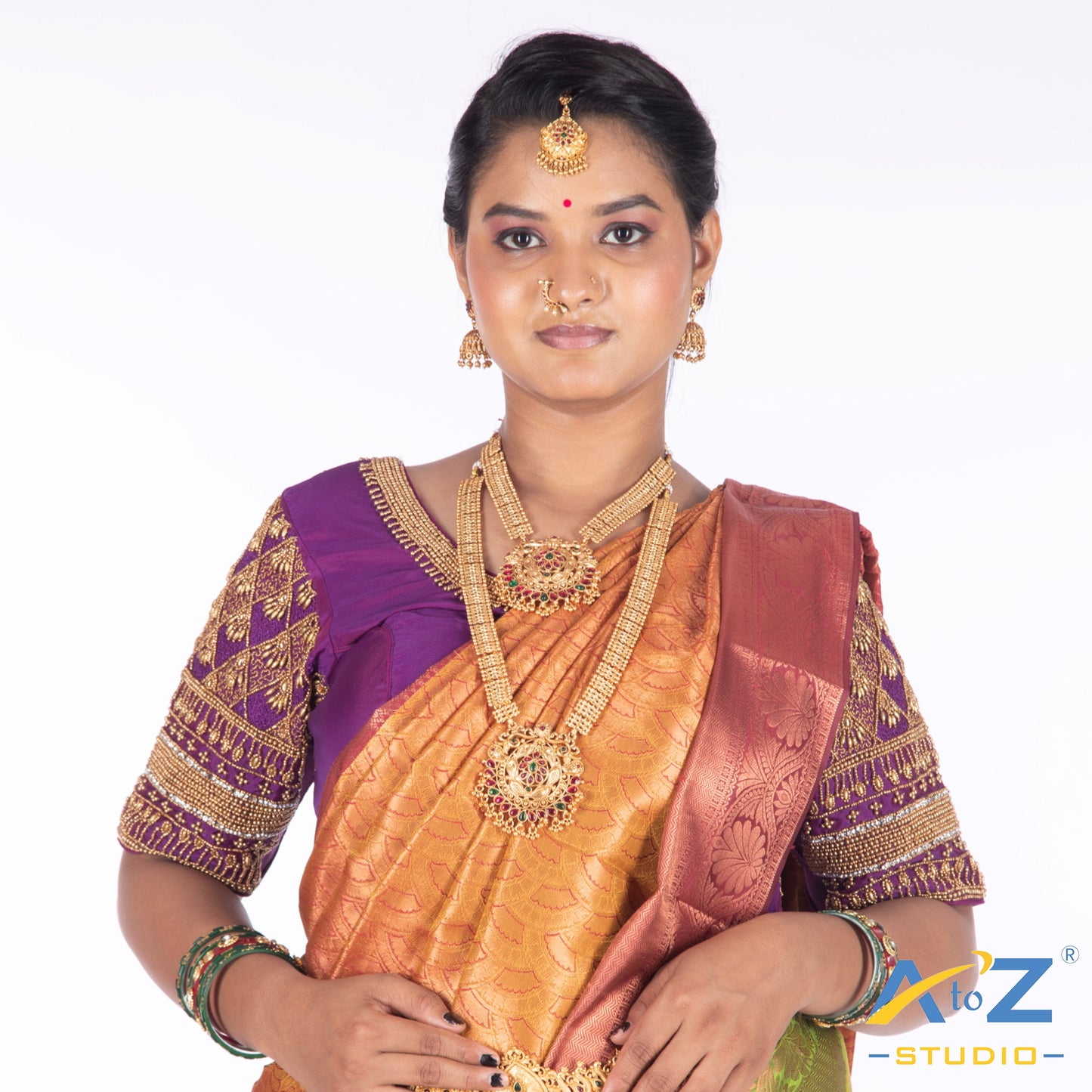 Bright purple Silk Cloth Blouse with Kite Design