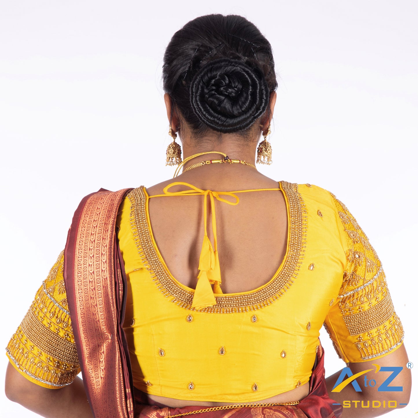 Light yellow Silk Cloth Blouse with Kite Design