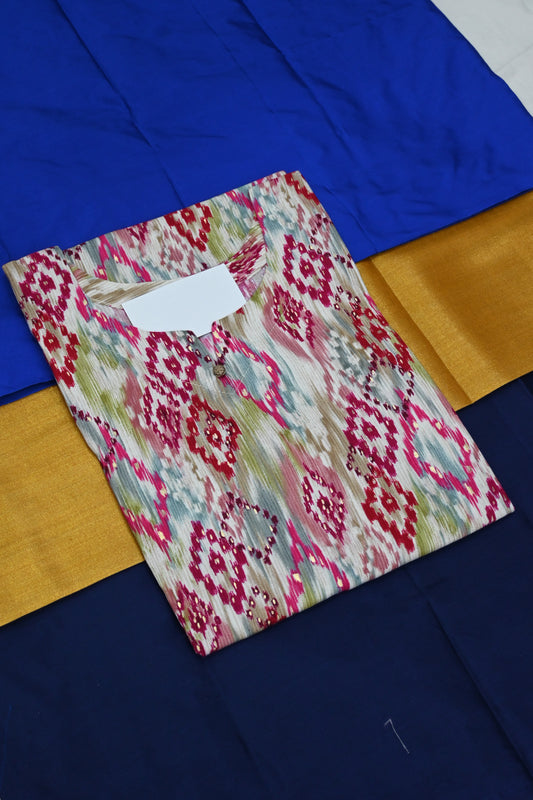 Multi Red Bandhani Art Kurti