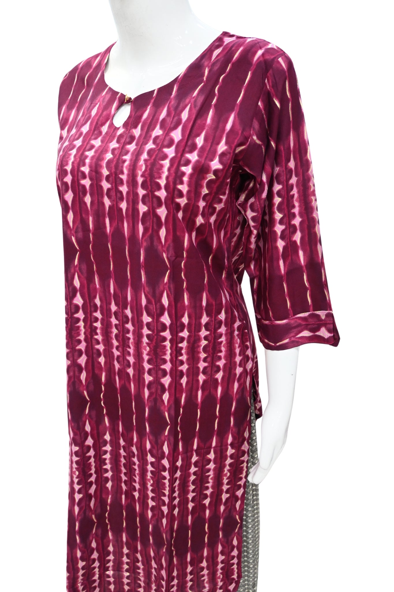 Graceful Maroon Kurti with Lightning Accent