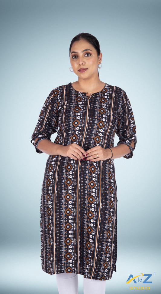 Vibrant Black Kurti with Subtle Chic Design