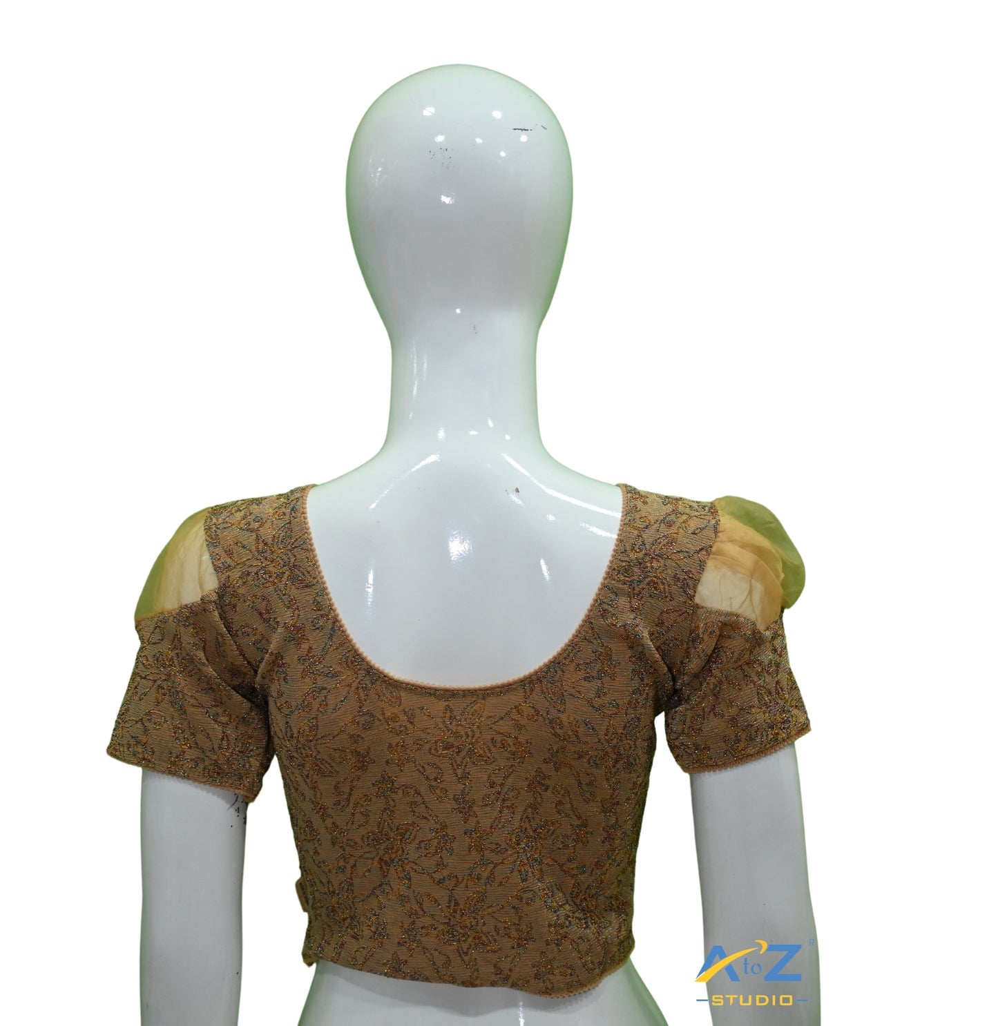 Chiku Metallic Lycra Metallic Jacquard Blouse