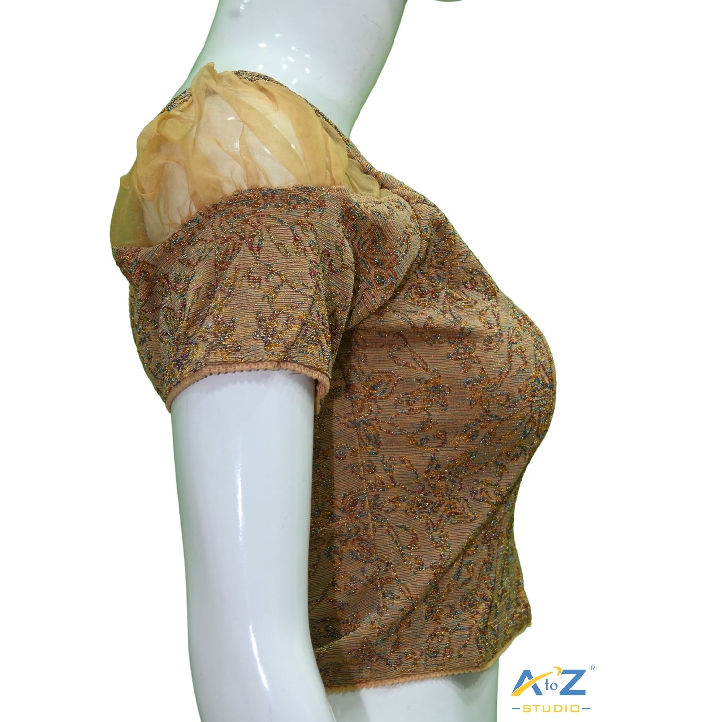 Chiku Metallic Lycra Metallic Jacquard Blouse