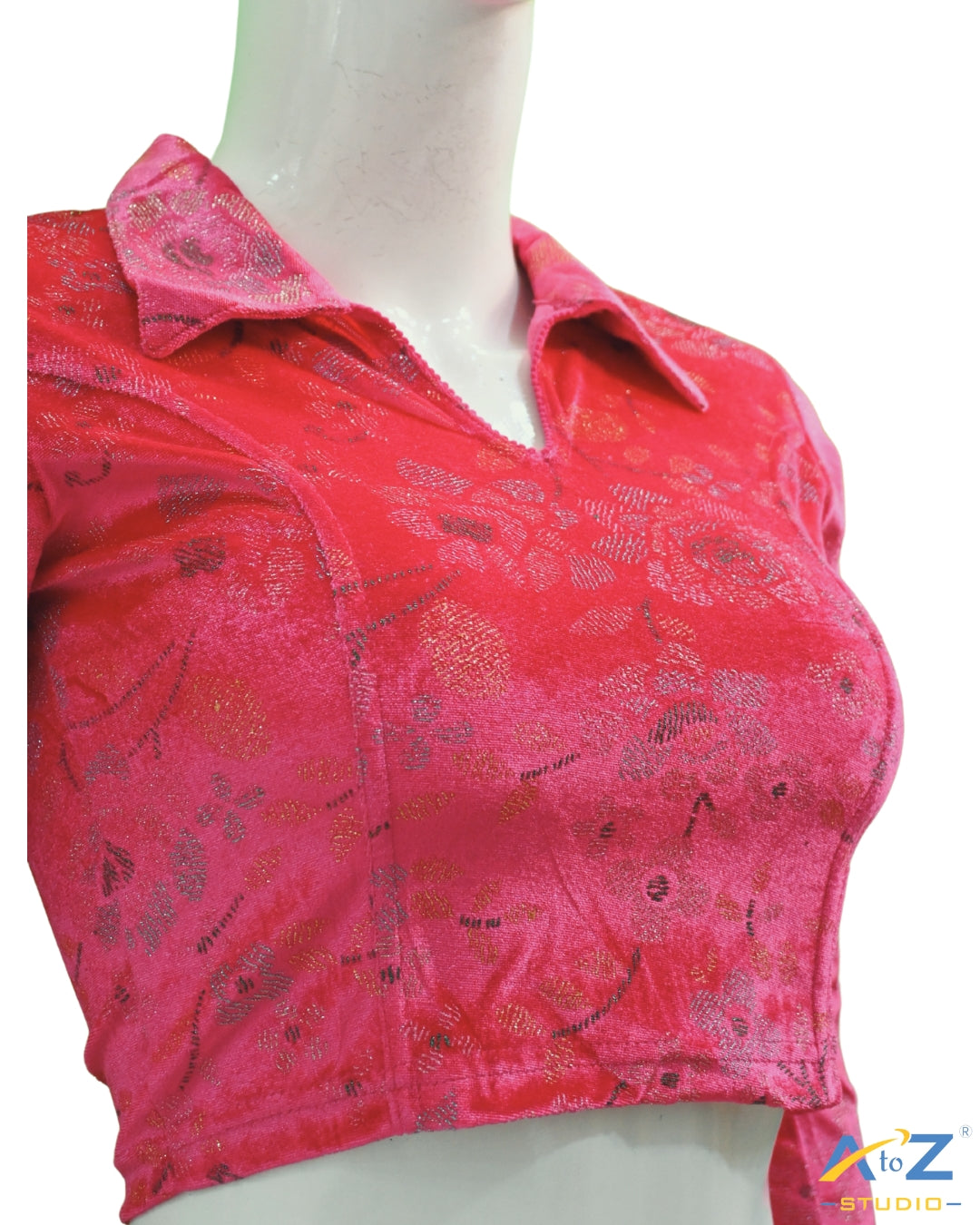 Rani Velvet Blouse with Floral Prints