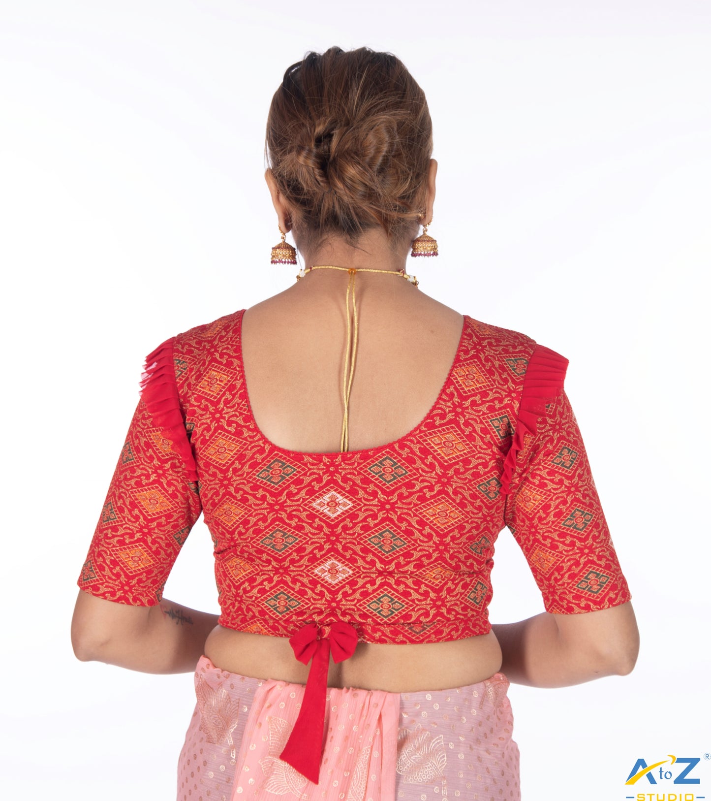 Red Crush Blouse with Kite Print