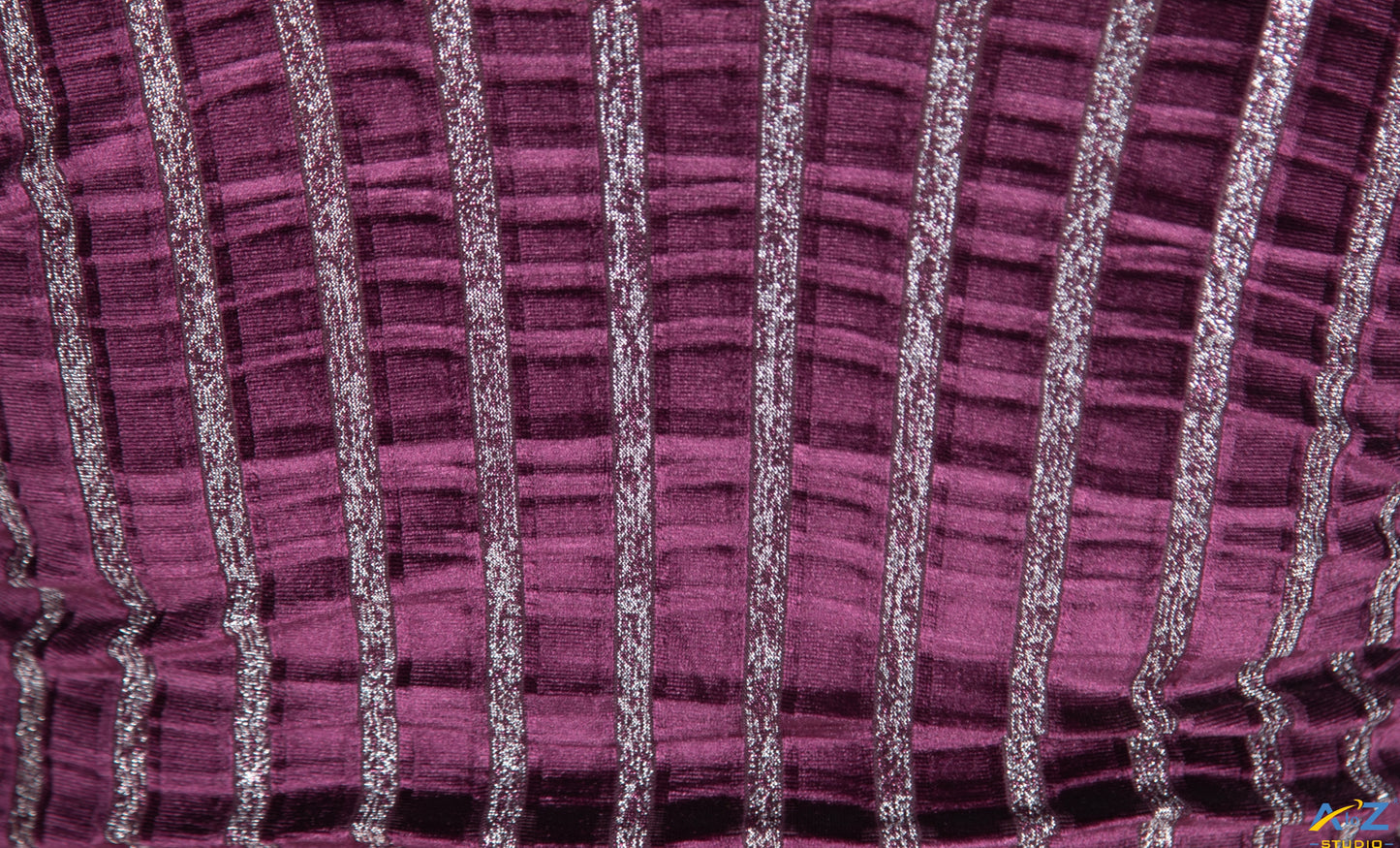 Wine Velvet Blouse with Silver Shimmer