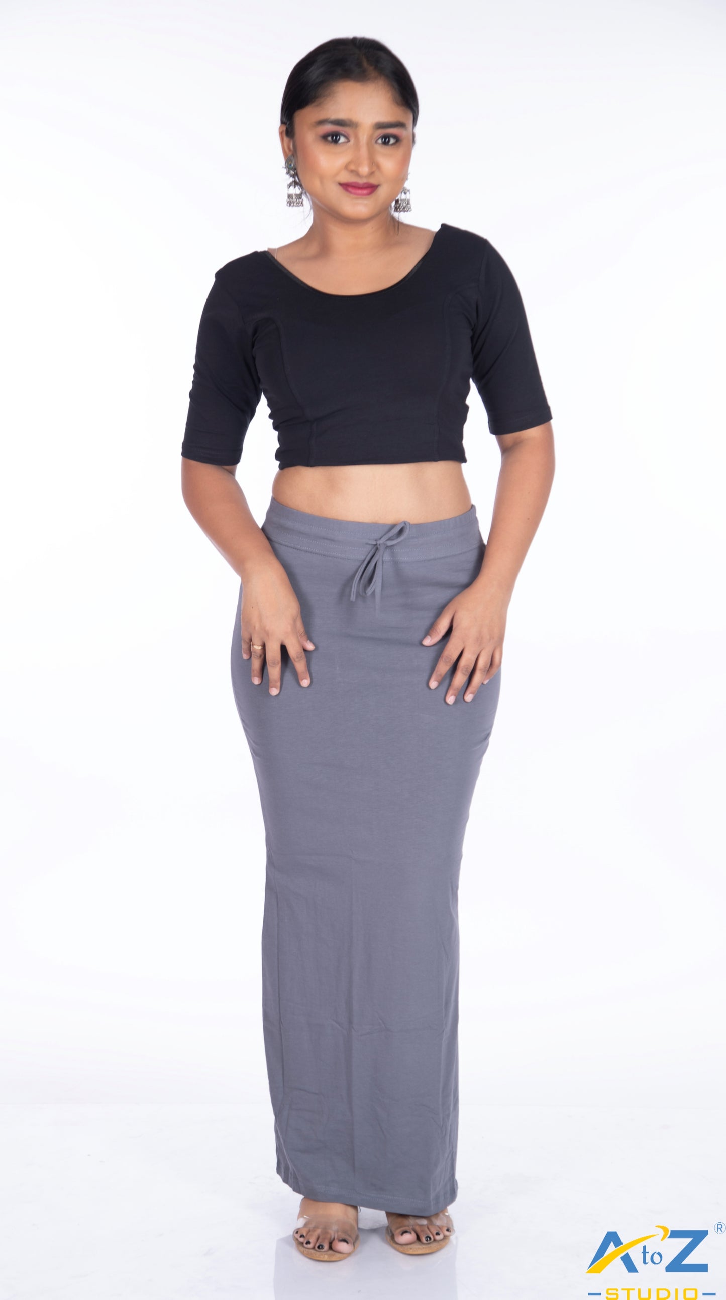 Steel Grey Plain Cotton Shapewear