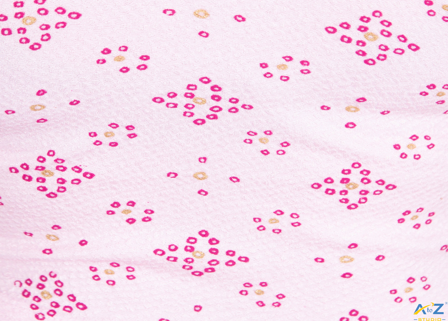 Pink Crush Blouse with Bandhani Print